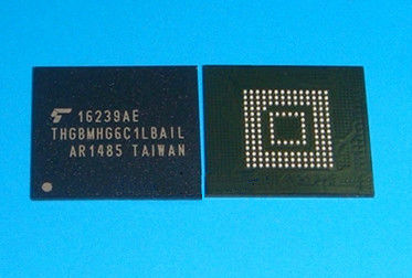 Porcellana Memoria flash IC 64Gb (8G X 8) MMC 52MHz 153-WFBGA di THGBMHG6C1LBAIL NAND 64gb Emmc distributore