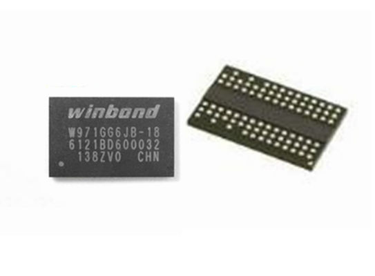 Porcellana Chip 64Mx16 BGA84 W971GG6JB-18 IC SDRAM DDR2 di memoria flash CI di potere basso distributore